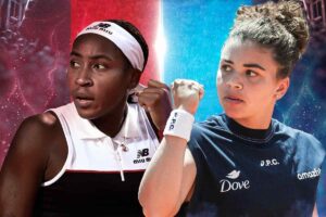 Primo piano di Coco Gauff e Jasmine Paolini
