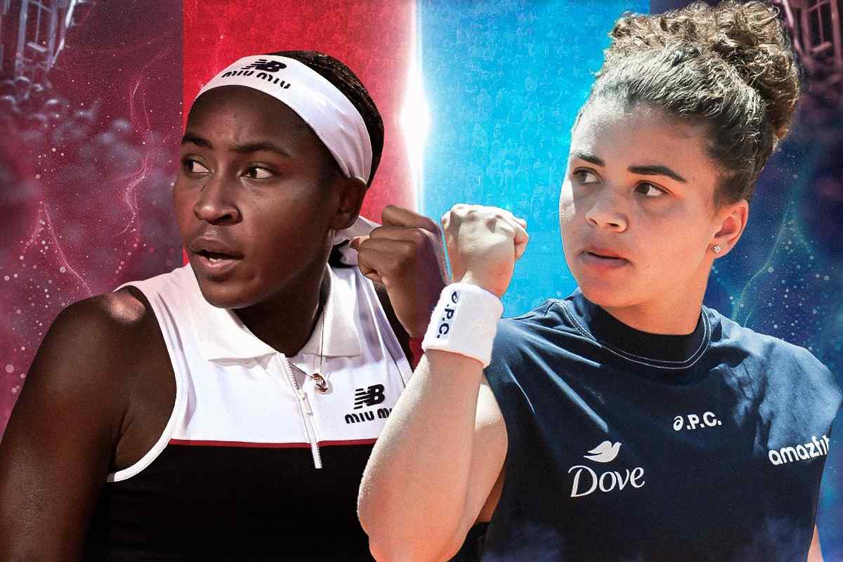 Primo piano di Coco Gauff e Jasmine Paolini