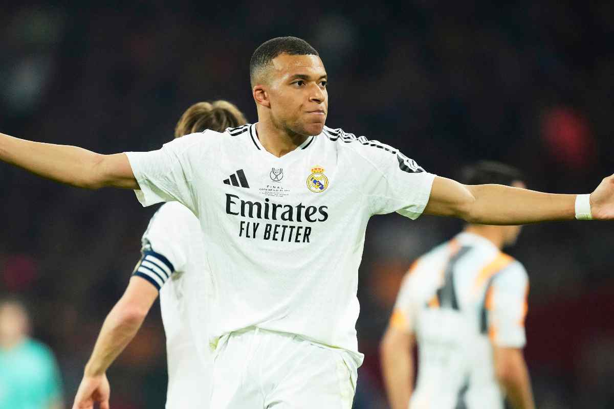 L'esultanza di Mbappé dopo il gol