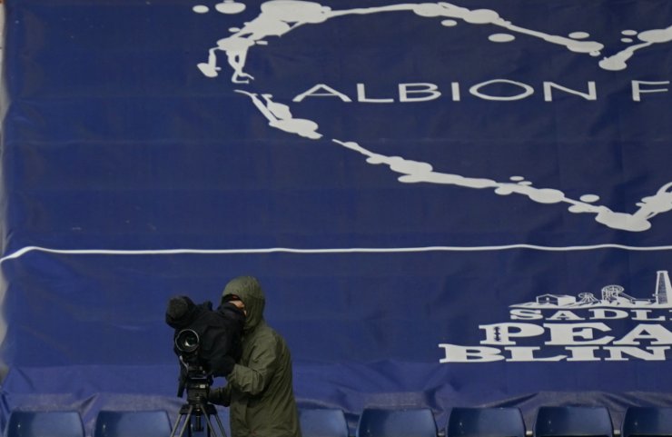 Una curva dello stadio del West Bromwich
