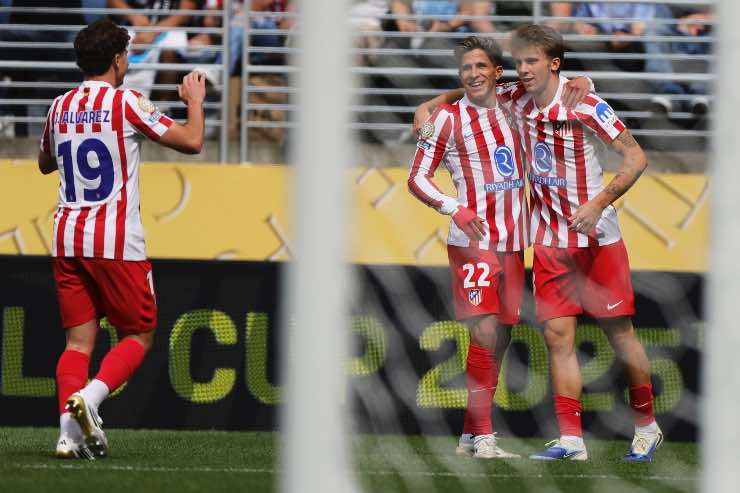 L'esultanza dell'Atletico dopo il gol