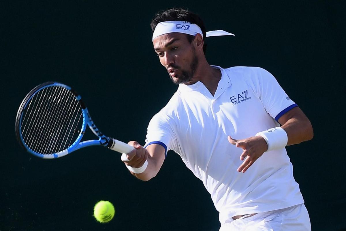 Fognini in azione col dritto