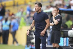 L'allenatore dell'Atletico Madrid Simeone