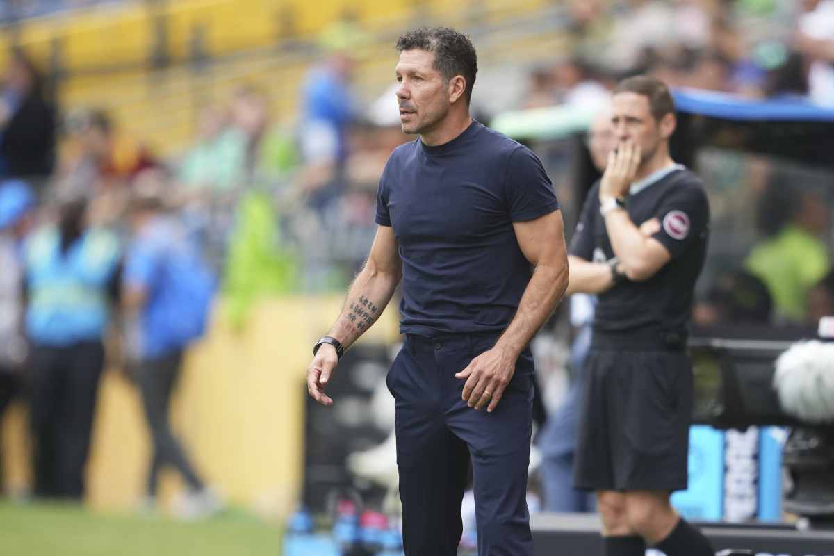 L'allenatore dell'Atletico Madrid Simeone