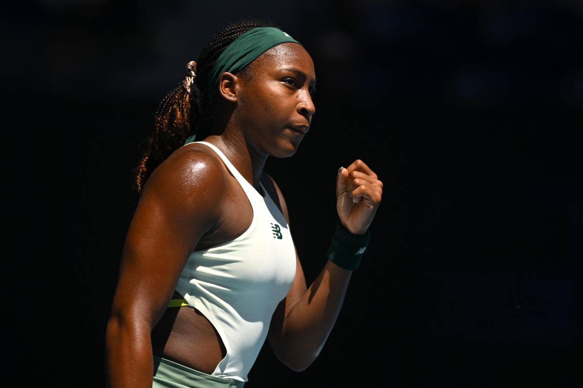 Coco Gauff esulta alzando il pugno