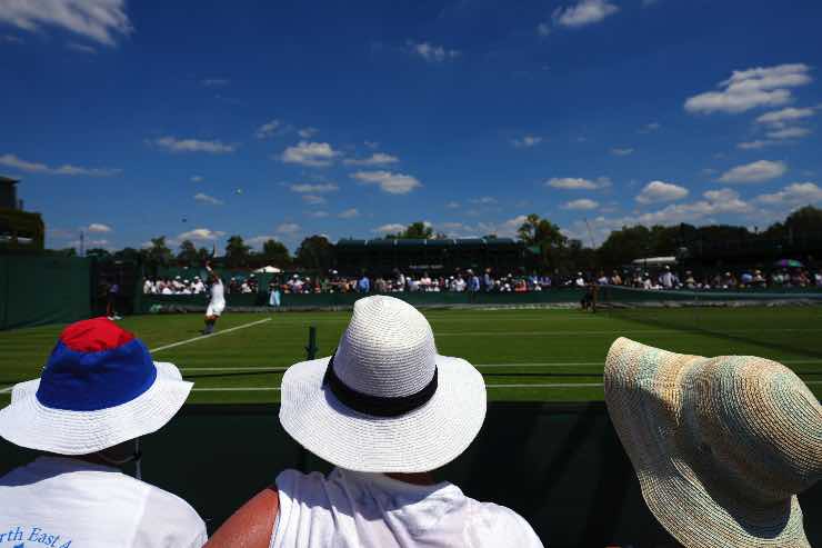 Campo di Wimbledon alla prima giornata del Grande Slam