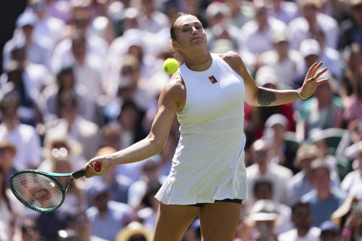 Sabalenka in azione
