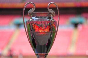 Trofeo della Champions League in bella mostra