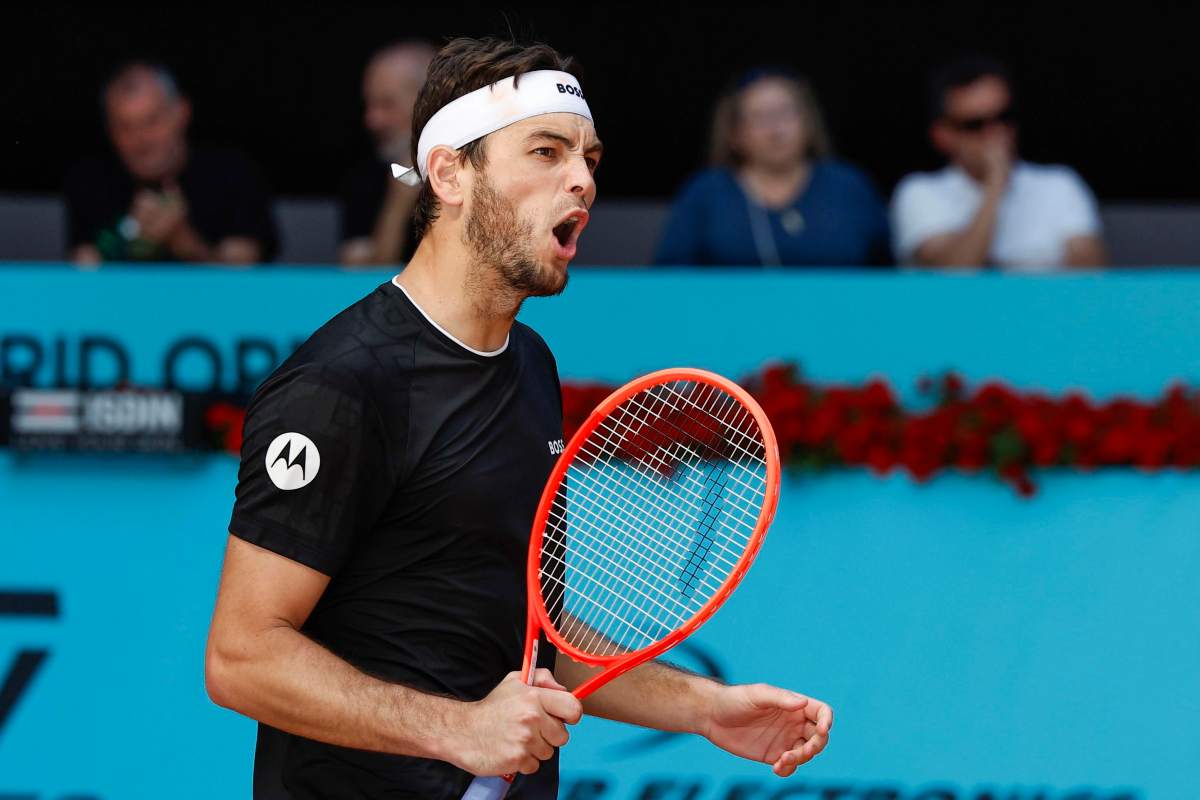 Taylor Fritz esulta urlando