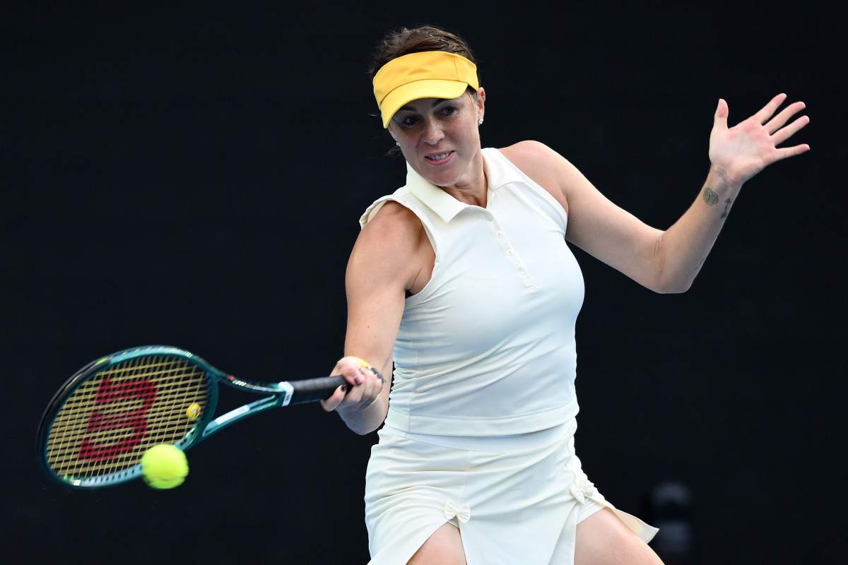 Pavlyuchenkova in azione col dritto