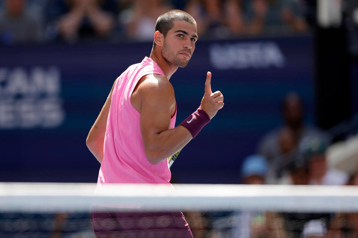Alcaraz in campo allo US Open 2025