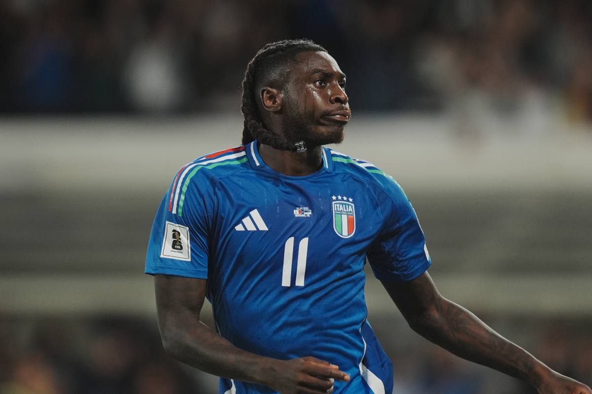 Moise Kean dopo il gol contro l'Estonia