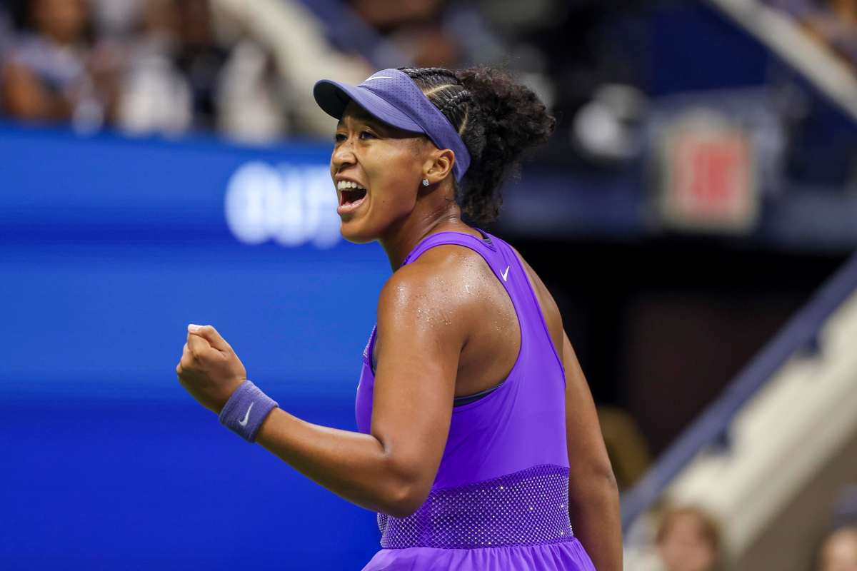 Osaka esulta dopo una vittoria allo US Open 2025