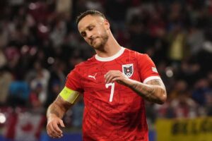 Arnautovic dopo la chiusura di un'azione