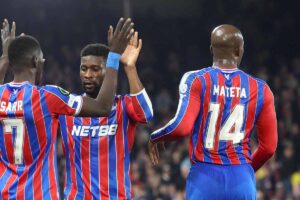 L'esultanza del Crystal Palace dopo il gol