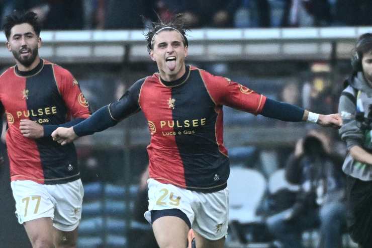 Linguaccia di Colombo dopo la rete