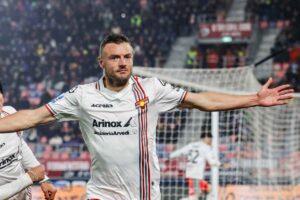 Vardy esulta dopo la rete