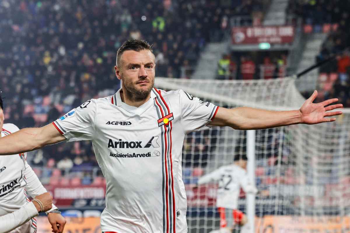 Vardy esulta dopo la rete